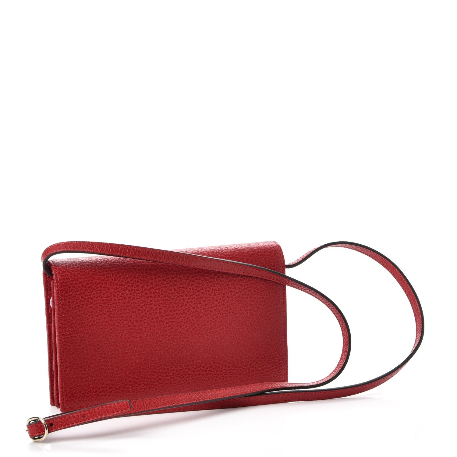 Gucci Dollar Calfskin Mini Swing Wallet Bag Red 3 of 9