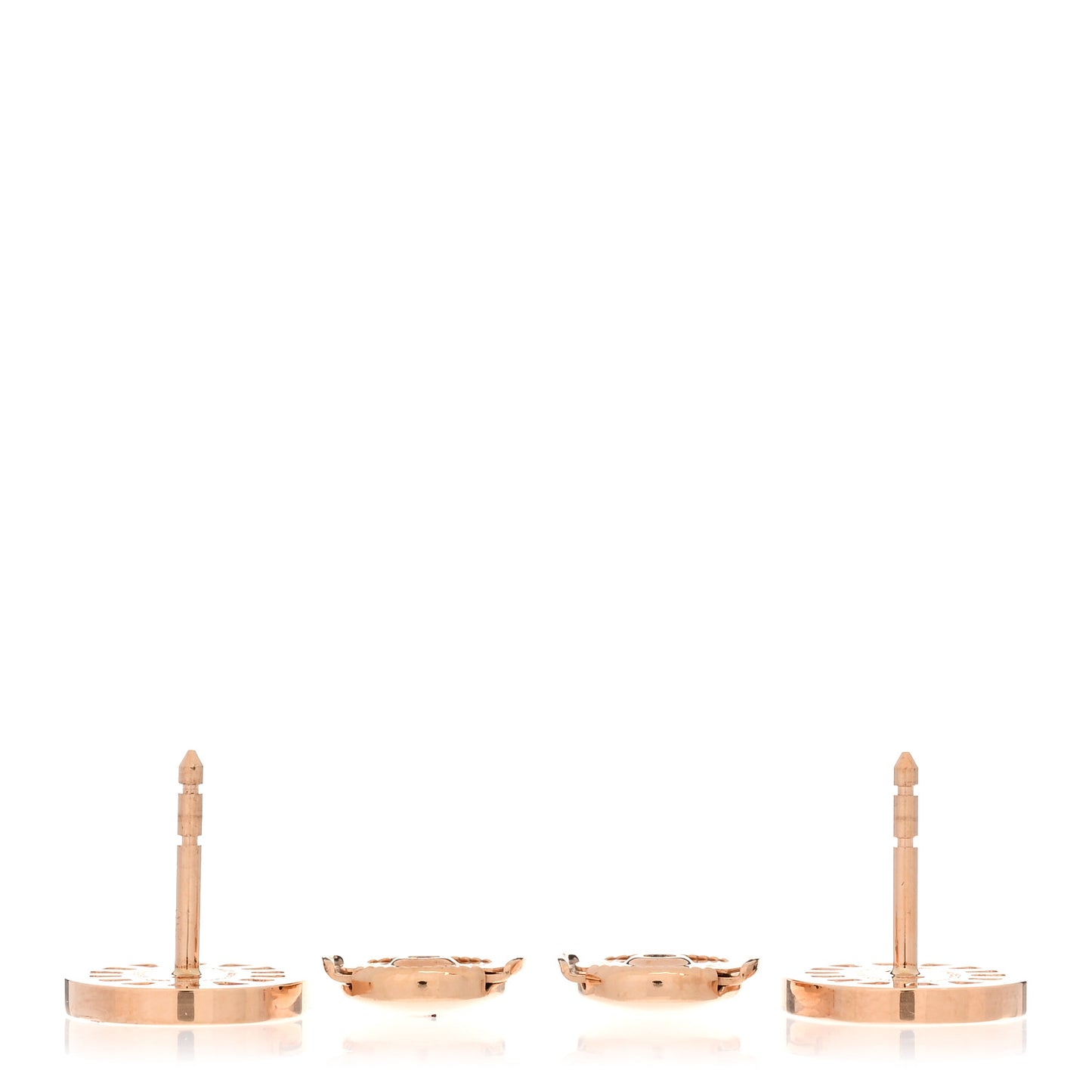 18K Rose Gold Diamond Chaine d'Ancre Divine Stud Earrings