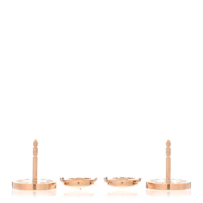 Hermes 18K Rose Gold Diamond Chaine d'Ancre Divine Stud Earrings 3 of 5