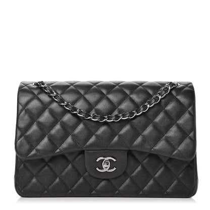 Chanel Iridescent Caviar Quilted Jumbo Double Flap Black 1 of 10