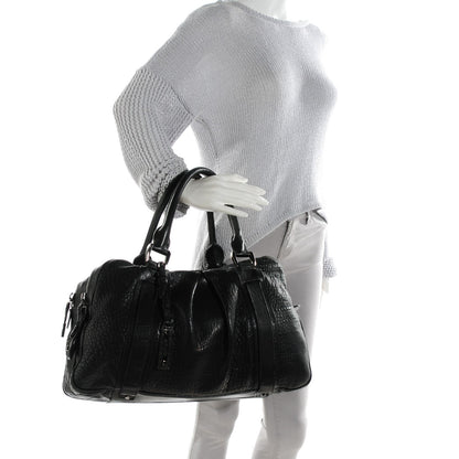 Burberry Prorsum Calfskin Studded Knight Satchel Black 3 of 10