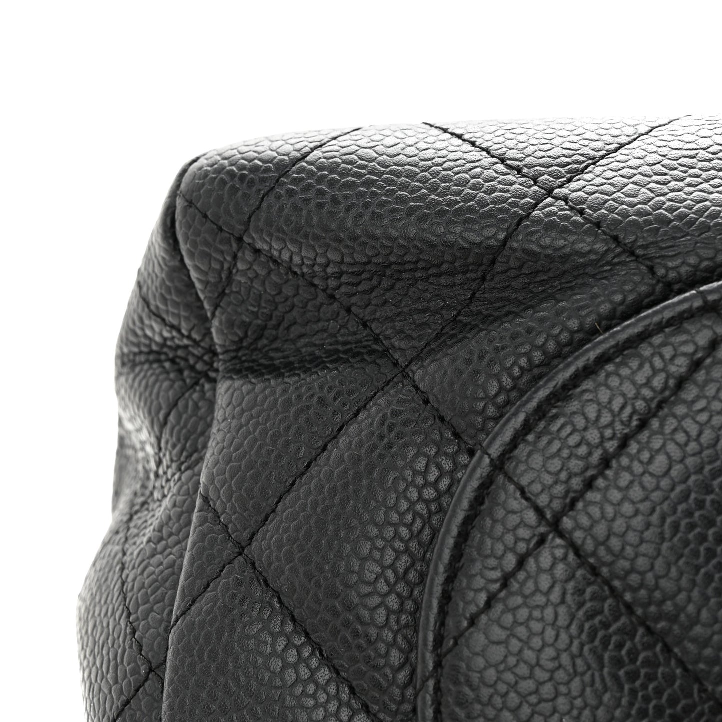 Caviar Quilted Jumbo Single Flap Navy