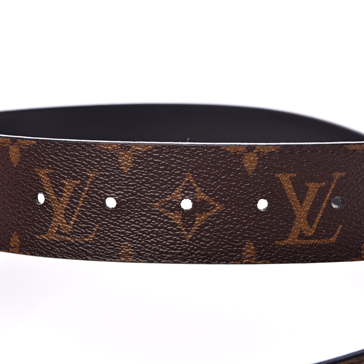 Louis Vuitton Calfskin Monogram 30mm LV Initiales Reversible Belt 85 34 Black 5 of 6