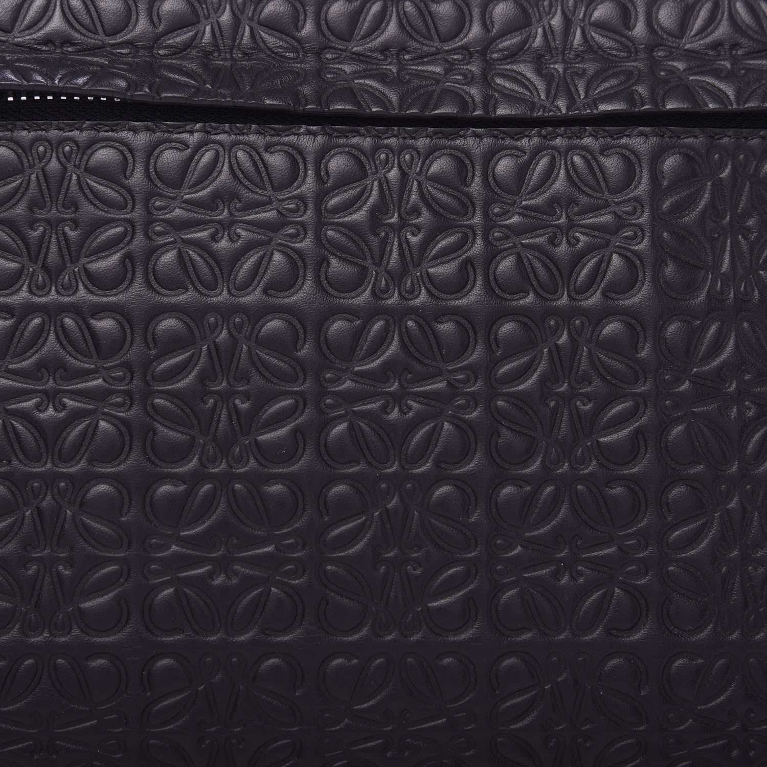 Loewe Calfskin Embossed Medium Repeat T Pouch Black 9 of 9