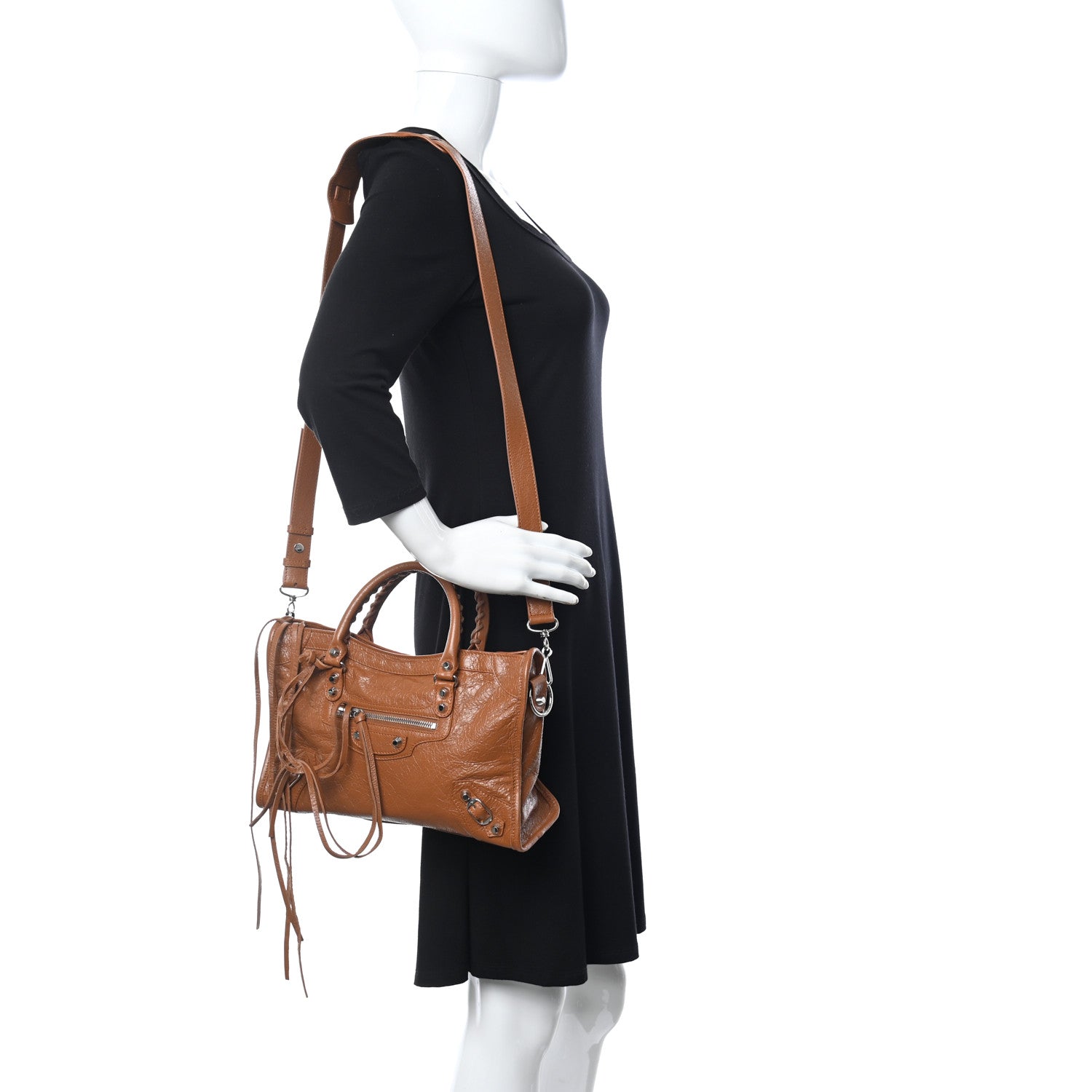 Balenciaga Agneau Classic Silver Hardware S City Camel 2 of 10