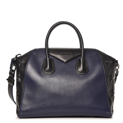 Givenchy Smooth Calfskin Star Embossed Medium Antigona Black Blue 1 of 14