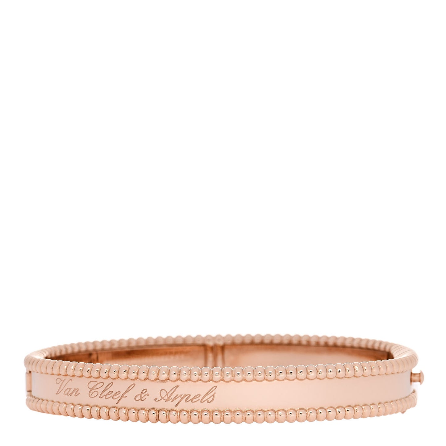 18K Rose Gold Perlee Signature Bangle Bracelet S