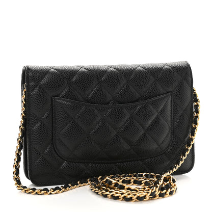 Chanel Caviar Quilted Wallet On Chain WOC Black 2 of 11