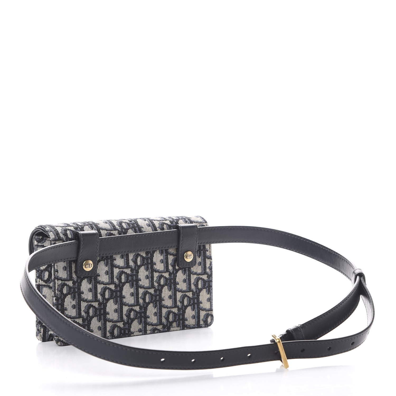 Christian Dior Oblique Saddle Belt Bag Blue 2 of 12