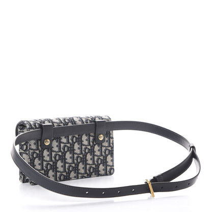 Christian Dior Oblique Saddle Belt Bag Blue 2 of 12