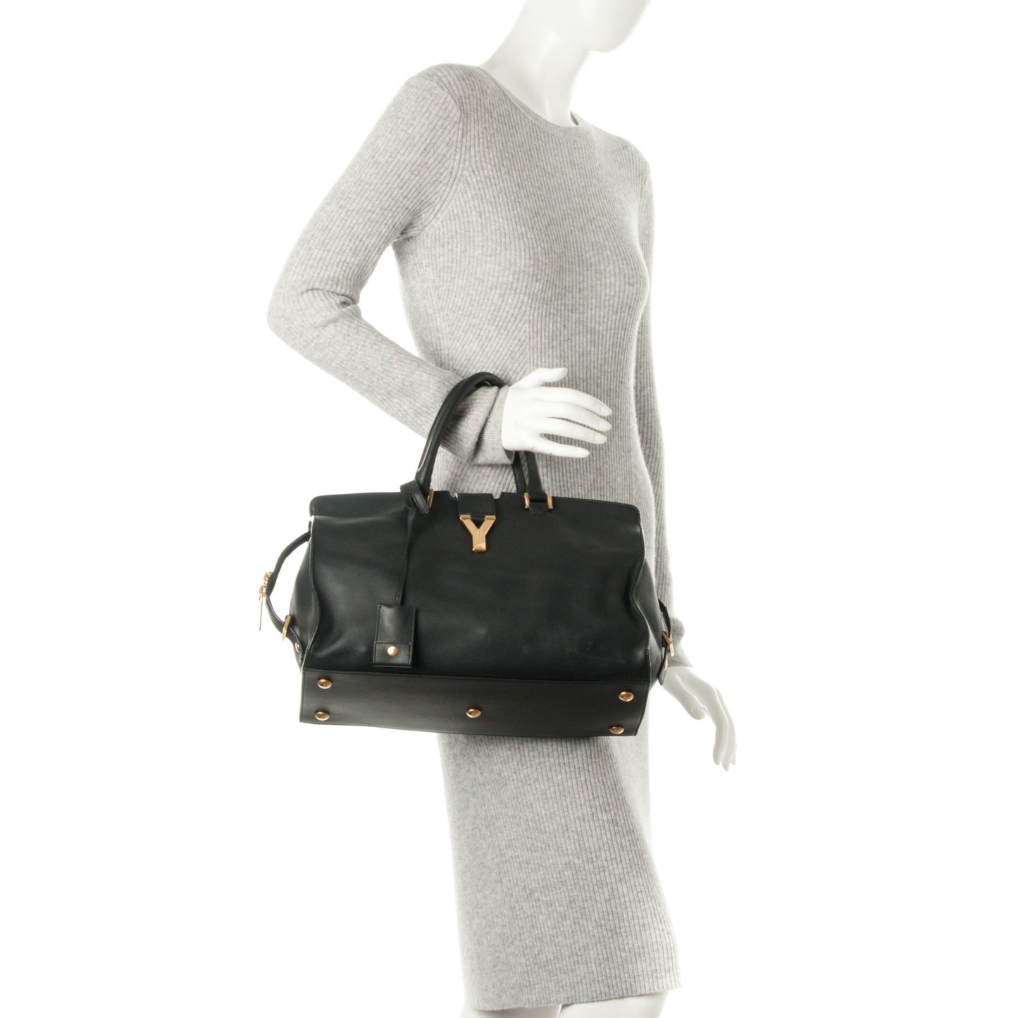 Calfskin Medium Classic Y Cabas Black