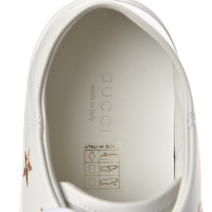 Gucci Calfskin Bee Star Embroidered Sylvie Web Ace Sneakers 40 White 8 of 10