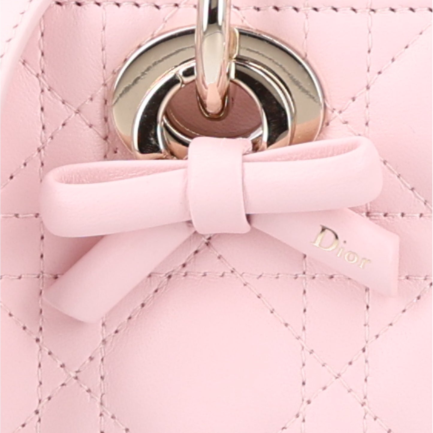 Lambskin Cannage Mini Lady D-Joy Soupir Pink