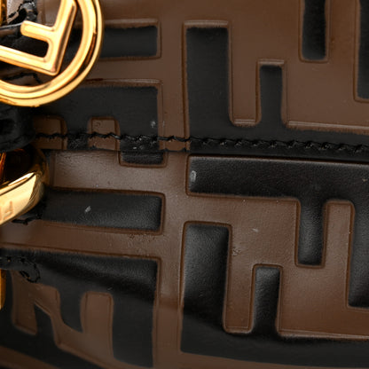 Fendi Vitello Liberty F is Fendi Bi-Color FF 1974 Embossed Mini Mon Tresor Bucket Bag Maya Black 11 of 14