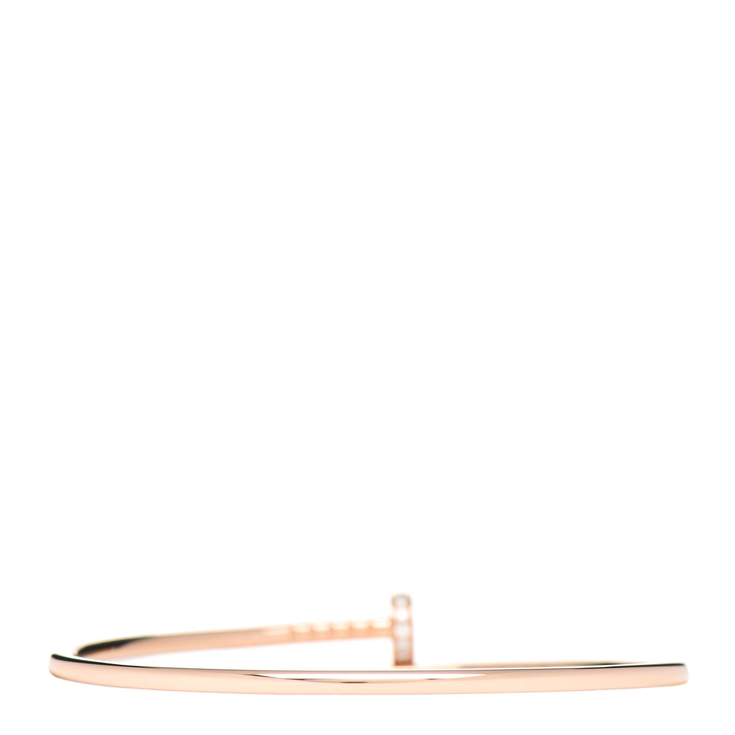 18K Pink Gold Diamond Small Juste Un Clou Bracelet 17