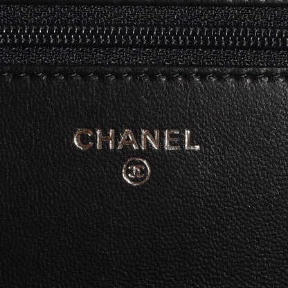 Chanel Lambskin Boy Wallet On Chain WOC Black 6 of 9