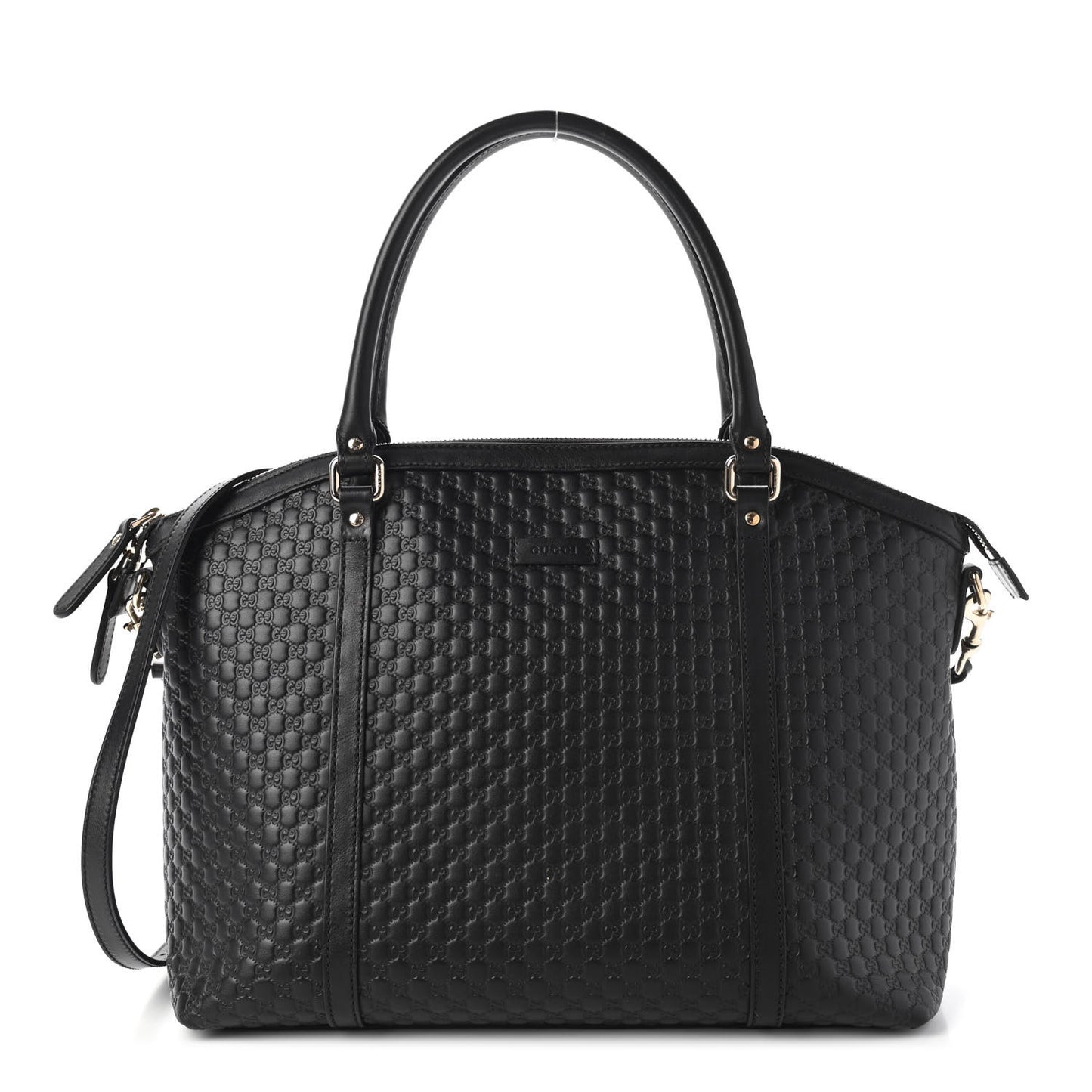 Soft Microguccissima Dome Satchel Black