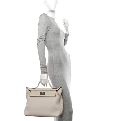 Hermes Togo Matte Alligator Swift Touch 24/24 35 Beton 2 of 11