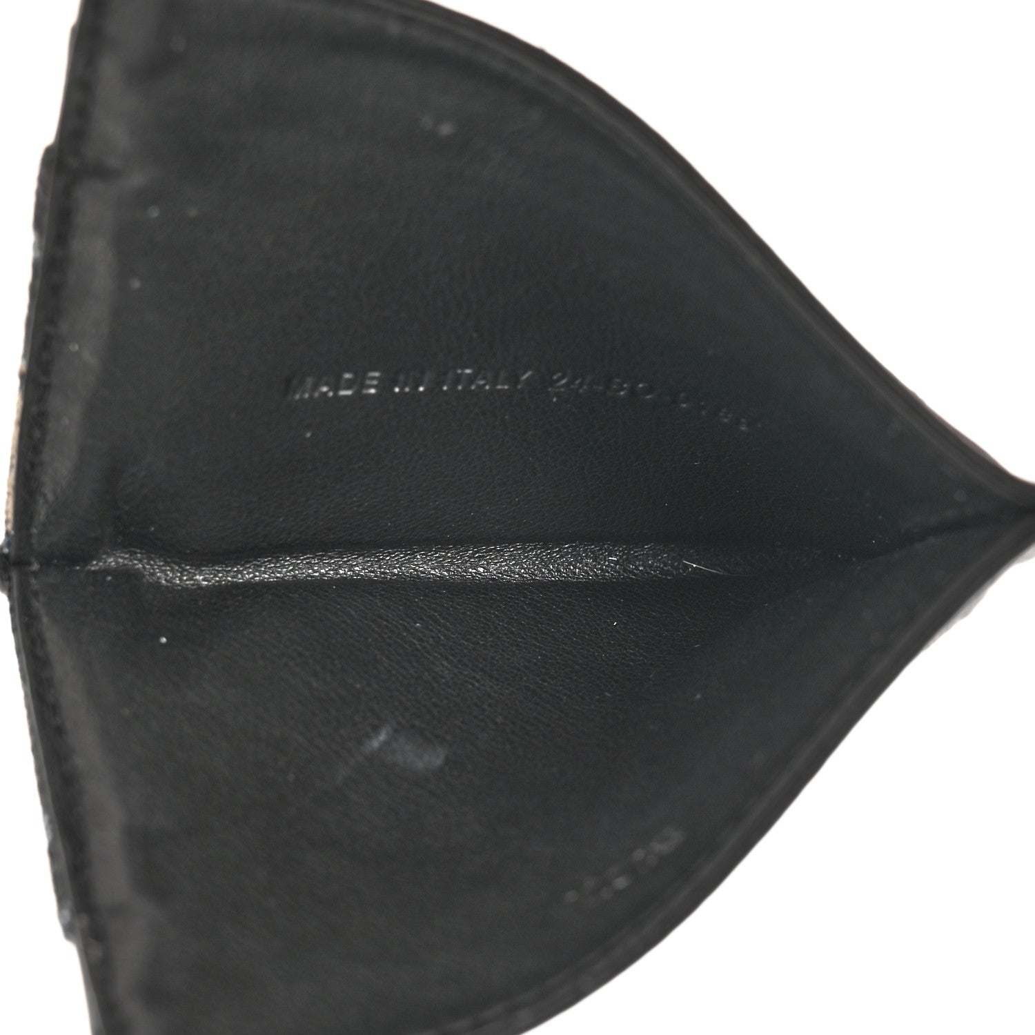 Christian Dior Grained Calfskin Oblique Card Holder Black 5 of 8