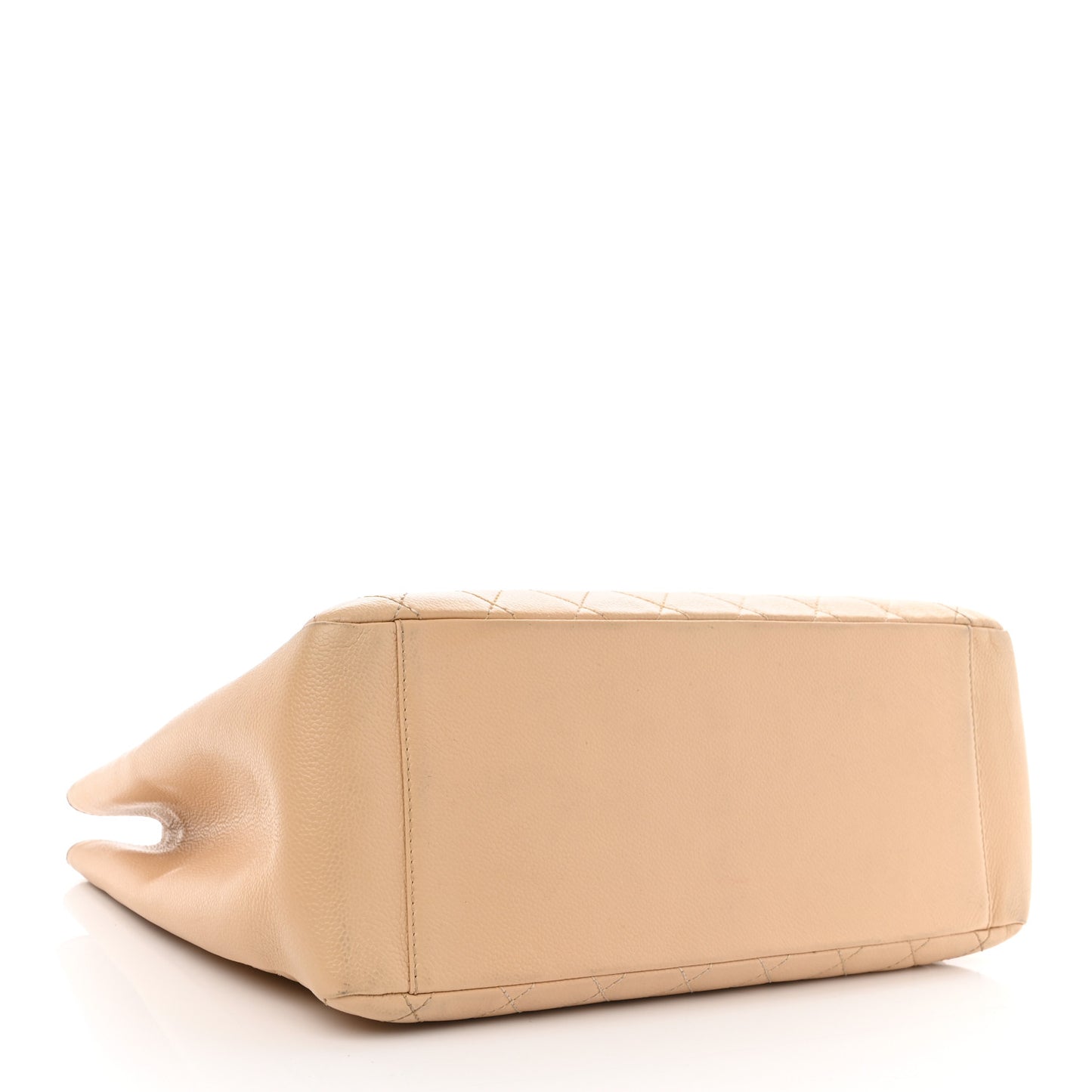 Caviar Quilted Grand Shopping Tote GST Beige Clair