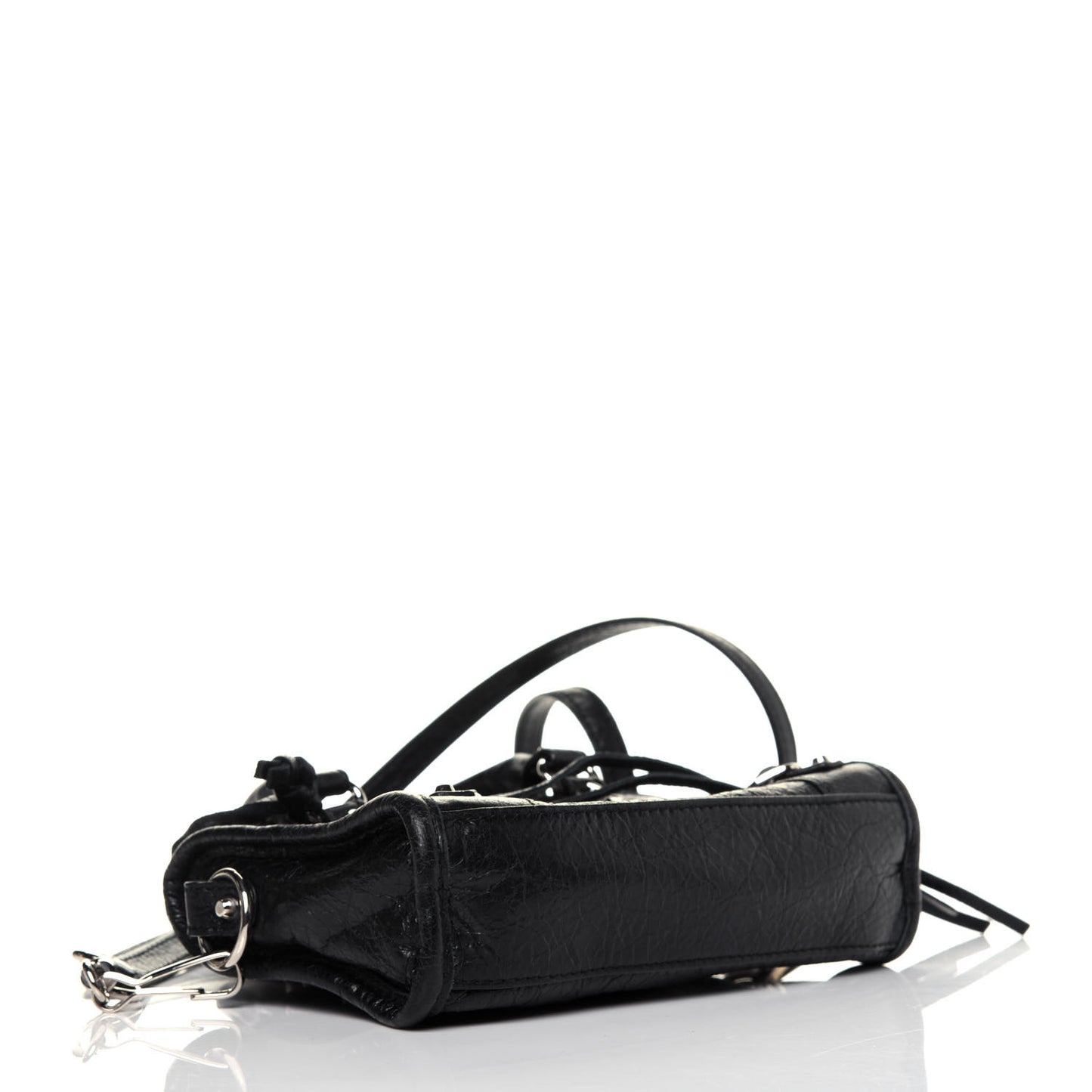 Agneau Classic Silver Hardware Nano City Black