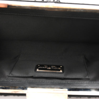 Salvatore Ferragamo Satin Sequin Kameron Clutch Black 5 of 11