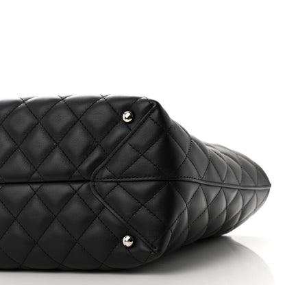 Chanel Calfskin Quilted Large Shopping Tote Black 10 of 10