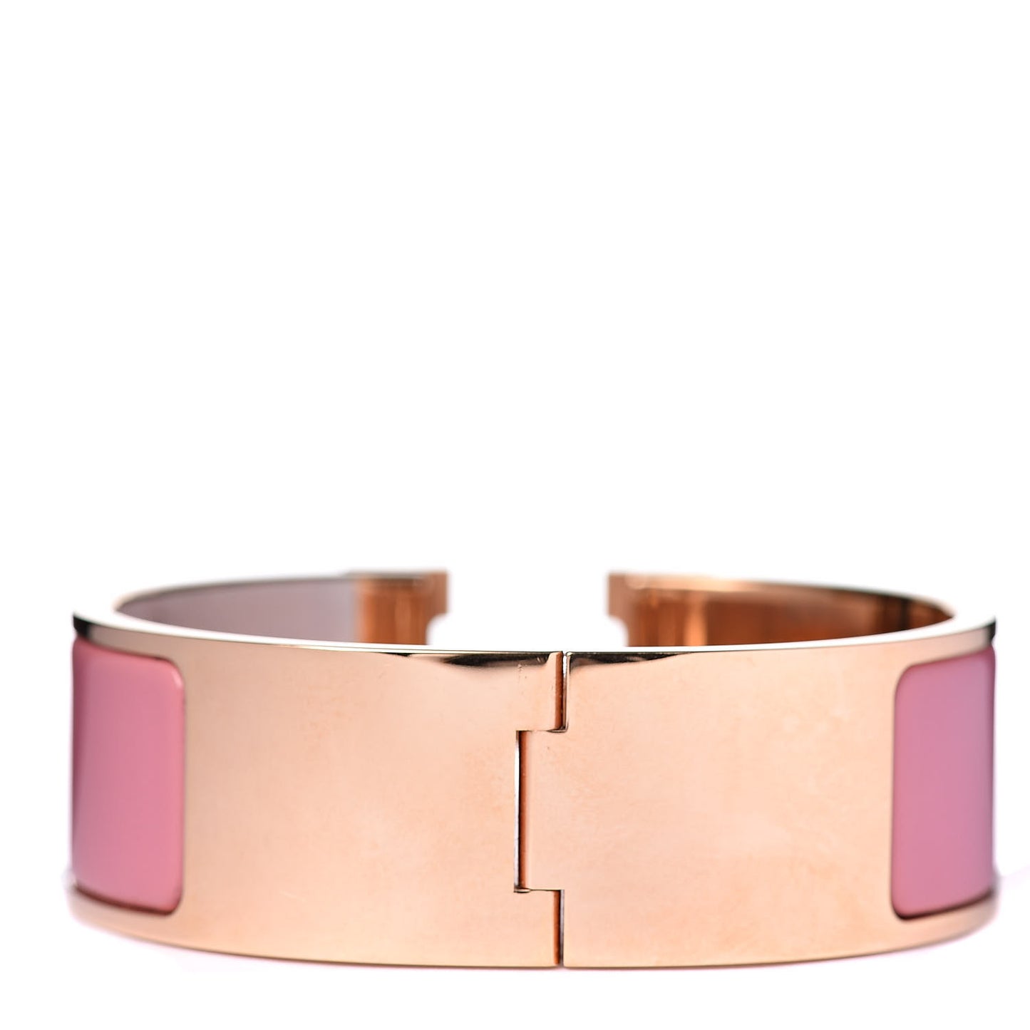 Enamel Wide Clic Clac H Bracelet PM Rose Velours