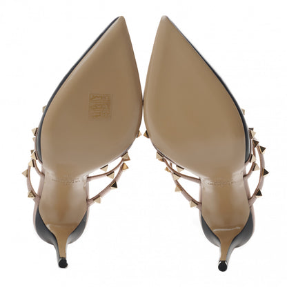 Valentino Garavani Nappa Rockstud 90mm Cage Mules 38 Black Poudre 5 of 9