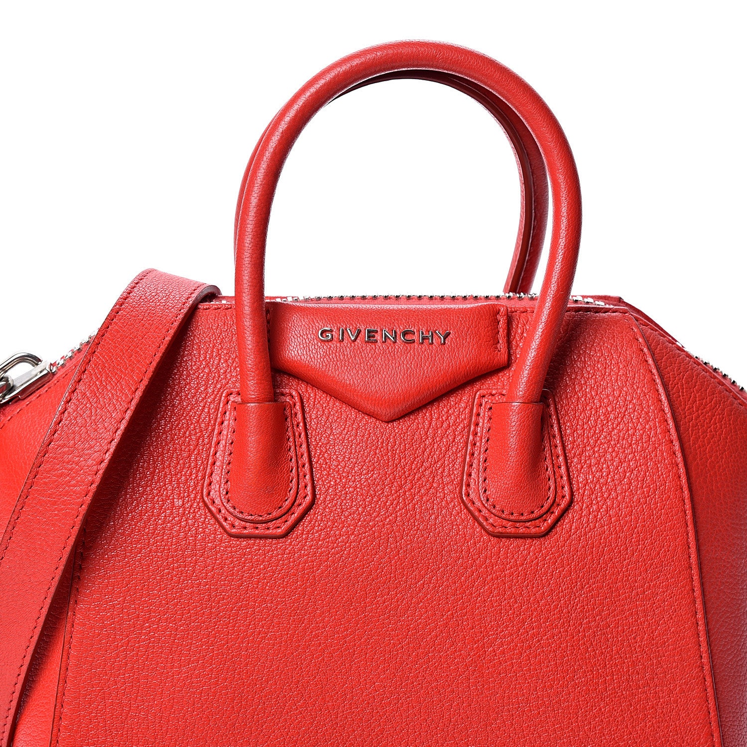 Givenchy Sugar Goatskin Mini Antigona Medium Red 7 of 9