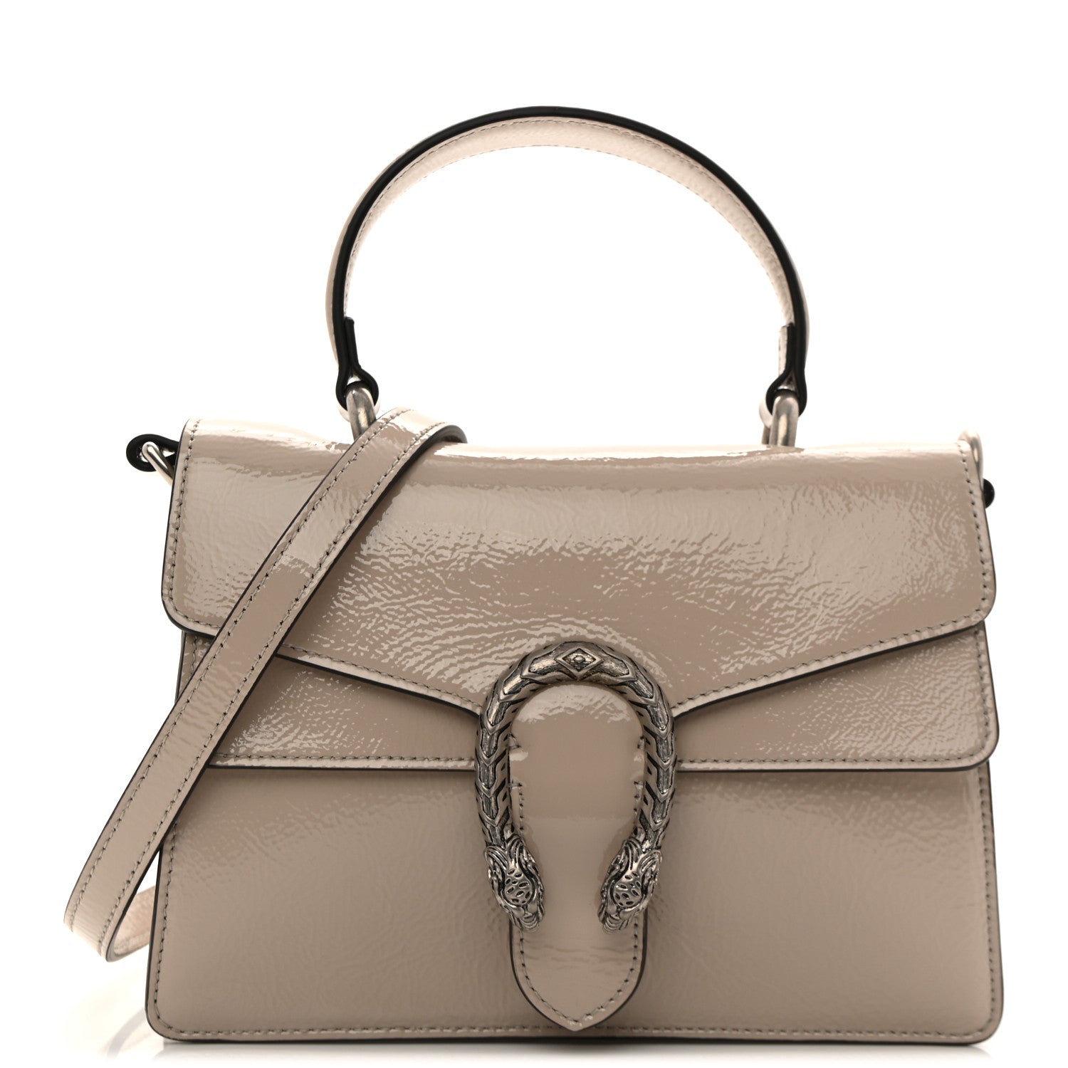 Gucci Crinkled Patent Small Dionysus Top Handle Bag Sphinx 1 of 10