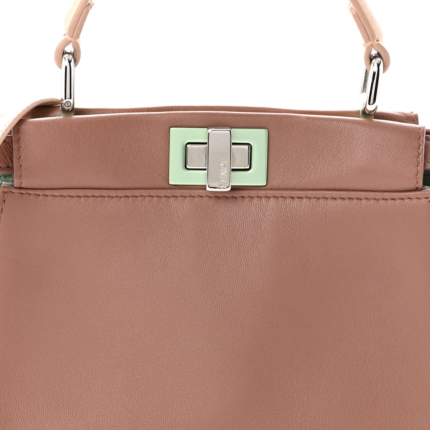 Nappa Colorblock Mini Peekaboo Iconic Satchel English Rose Plaster Oxigen