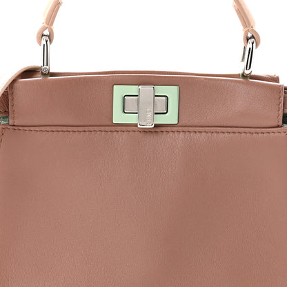 Fendi Nappa Colorblock Mini Peekaboo Iconic Satchel English Rose Plaster Oxigen 8 of 11