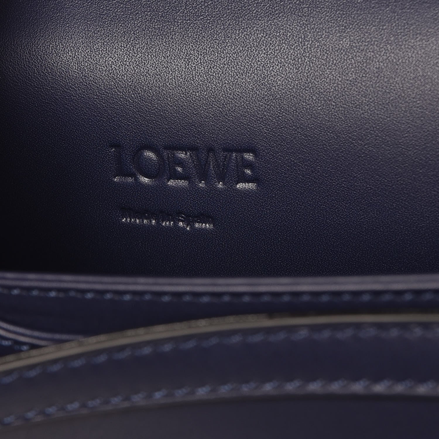 Loewe Calfskin Stitches Barcelona Shoulder Bag Blue 6 of 8