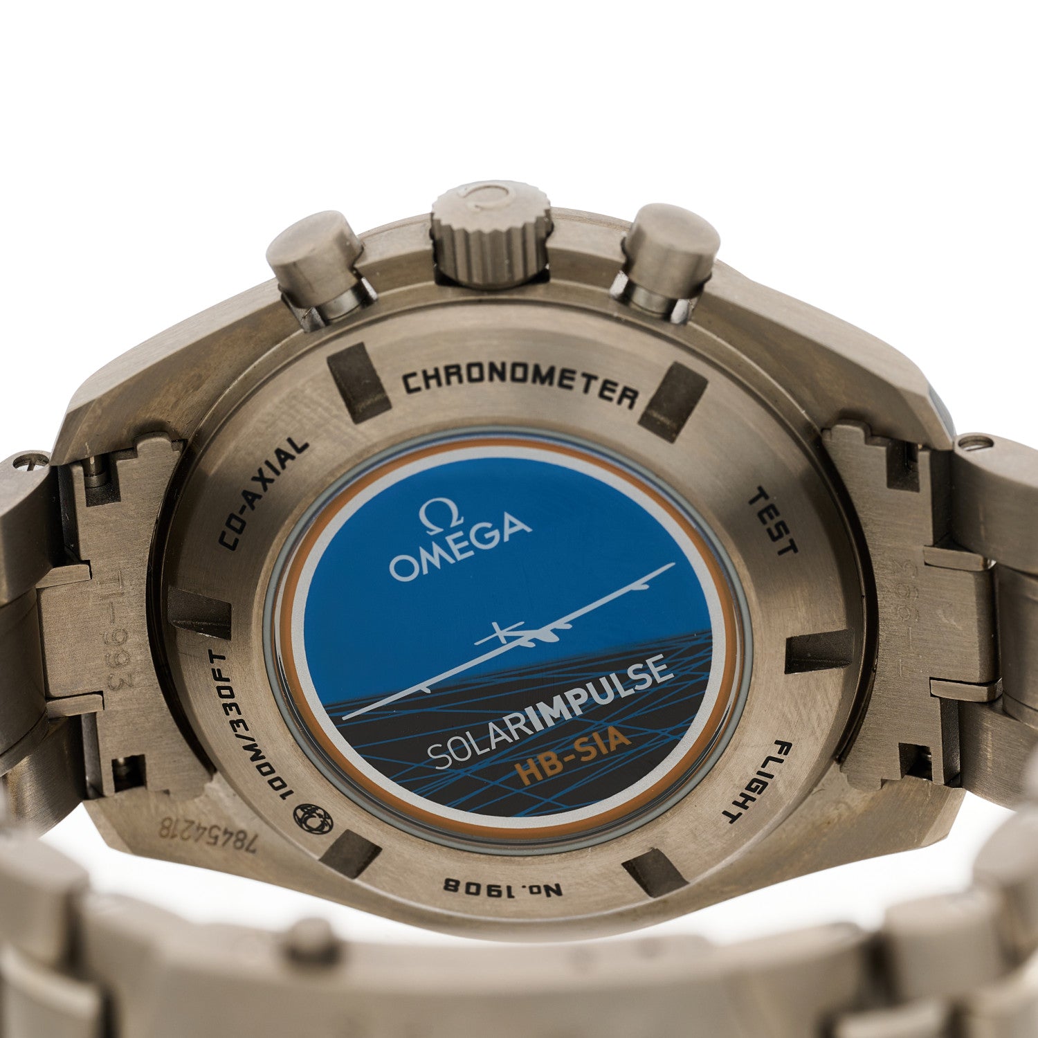 Omega Titanium 44mm Speedmaster HB-SIA Co-Axial Chronometer GMT Automatic Watch Black 321.90.44.52.01.001 4 of 4