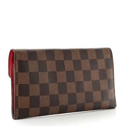 Louis Vuitton Damier Ebene Josephine Wallet Red 3 of 10