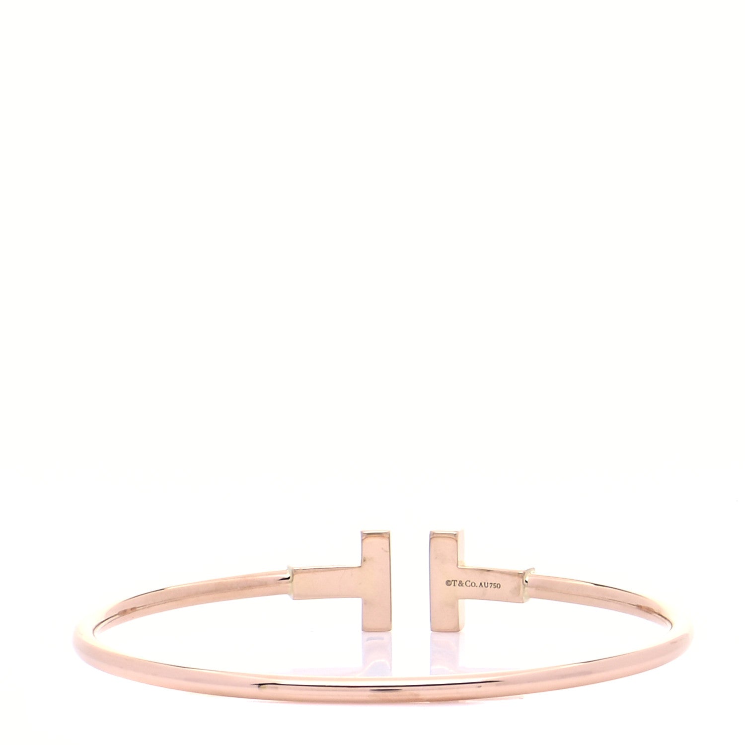 Tiffany 18K Rose Gold T Wire Bracelet 3 of 6