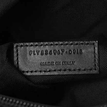 Saint Laurent Canvas Record Print City Backpack Black White 6 of 10