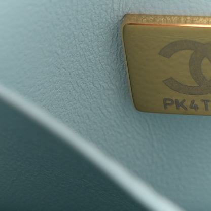 Chanel Caviar Quilted Small Coco Handle Flap Light Blue 7 of 10