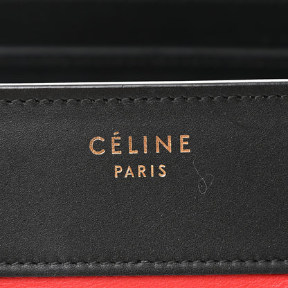 Celine Bullhide Calfskin Micro Tri-Color Luggage Bright Red 5 of 12