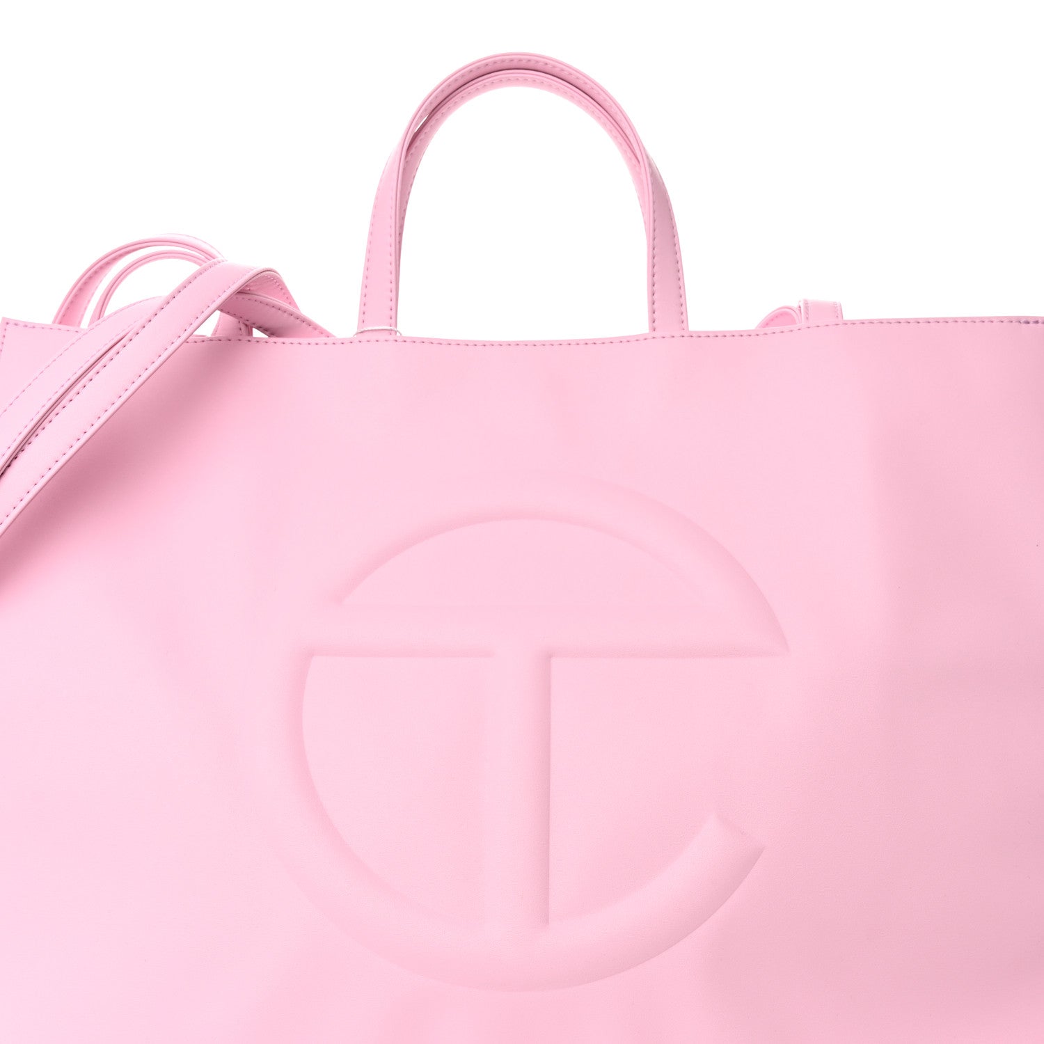 Telfar Vegan Leather Large Shopping Bag Bubblegum 7 of 9