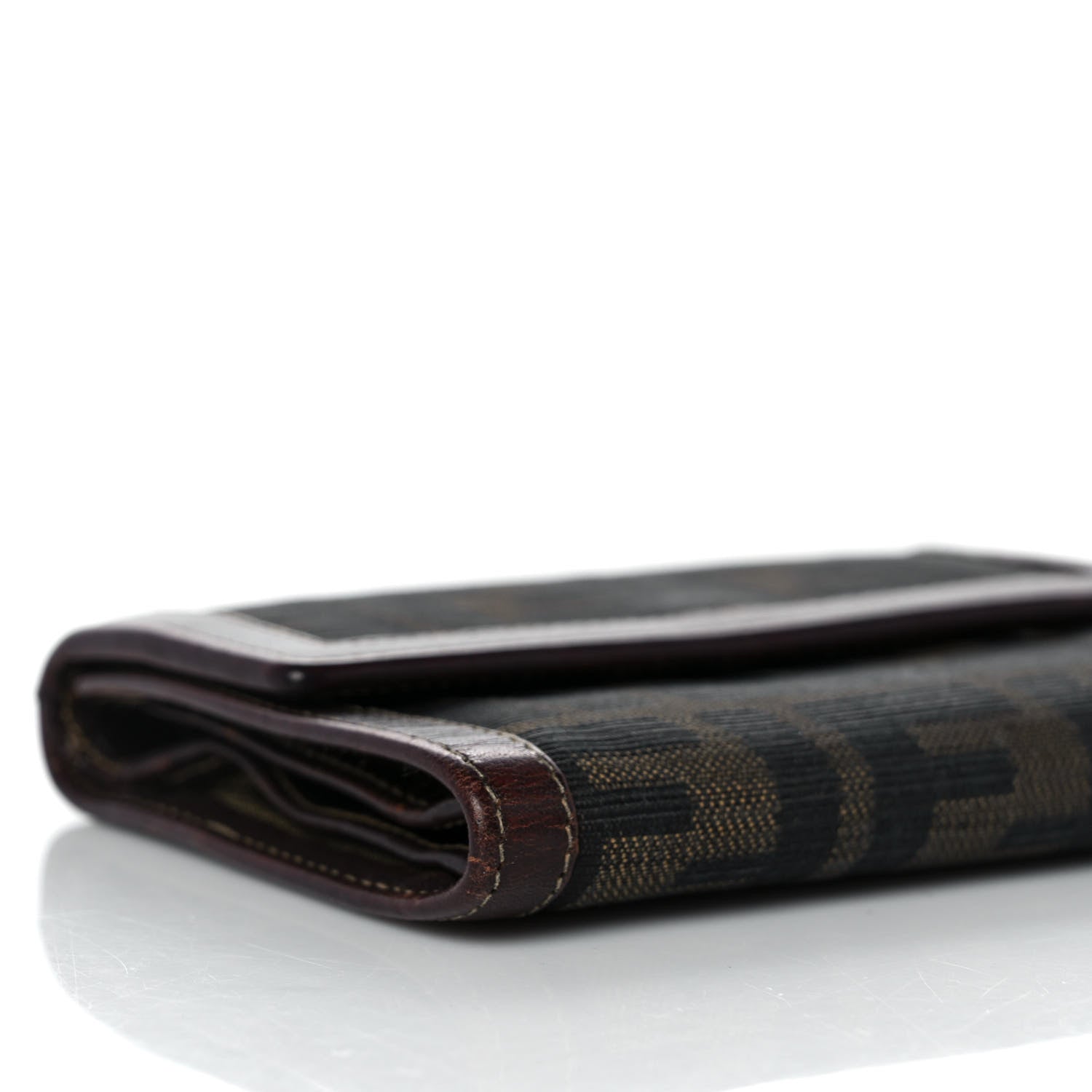 Fendi Zucca Compact Wallet Tobacco 8 of 9
