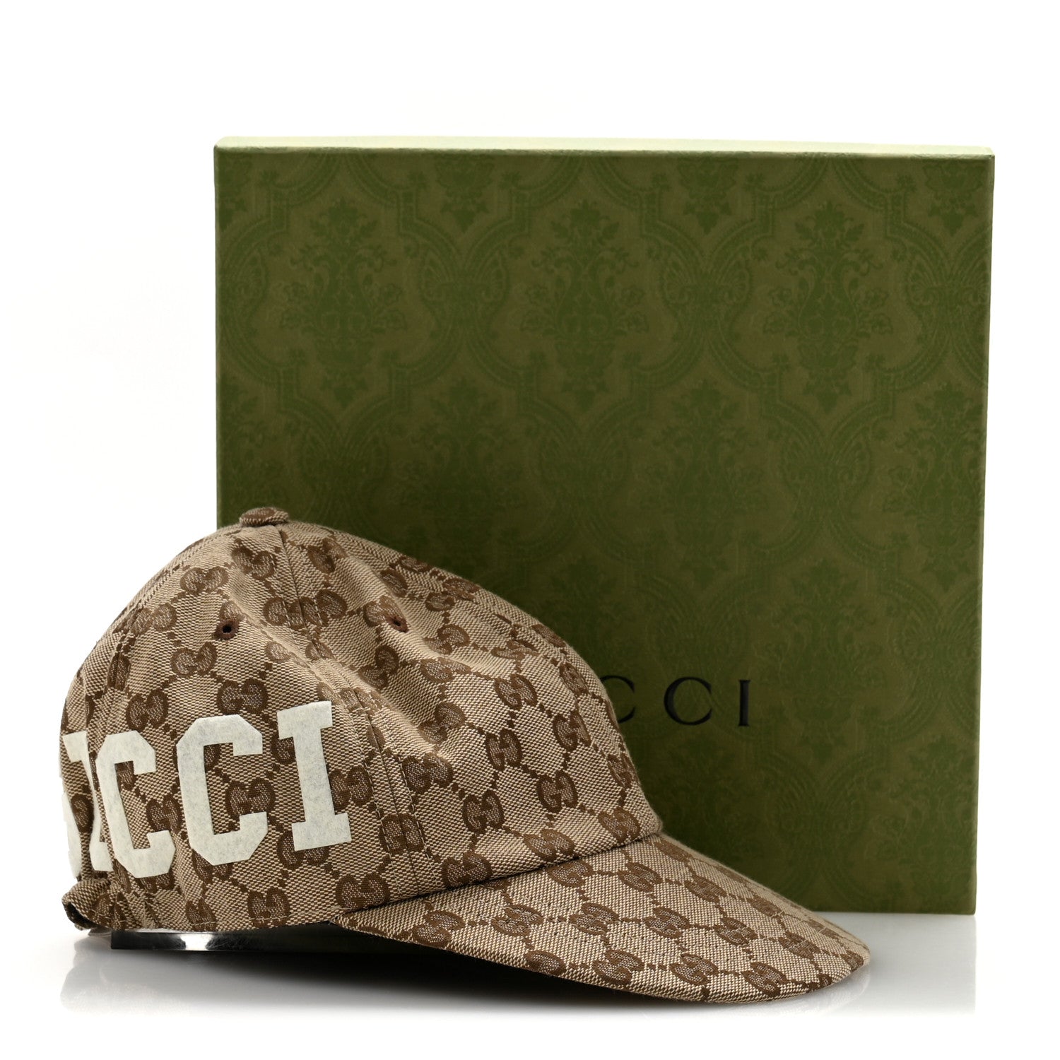 Gucci Monogram Patch Logo Soft Baseball Hat S Beige Cocoa 10 of 10
