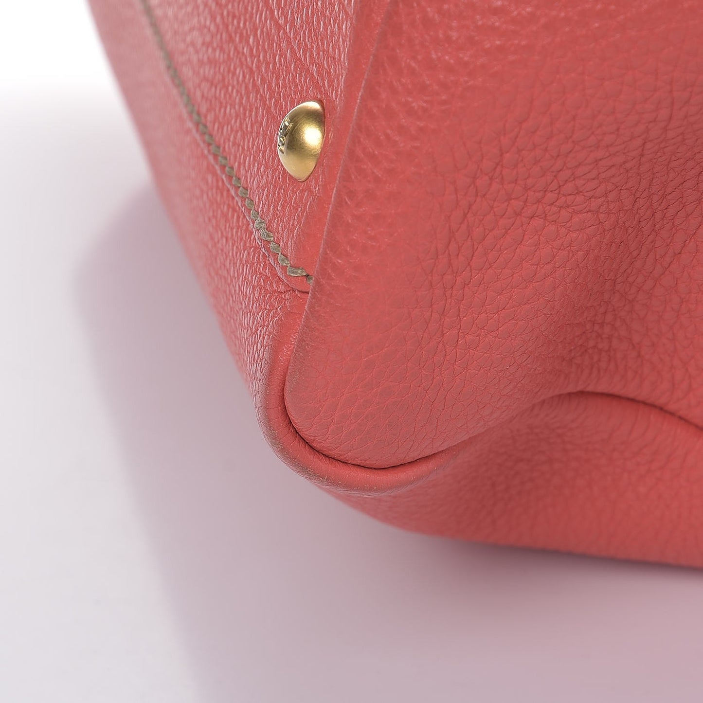 Cuoio Romano Selleria Large Peekaboo Iconic Satchel Coral