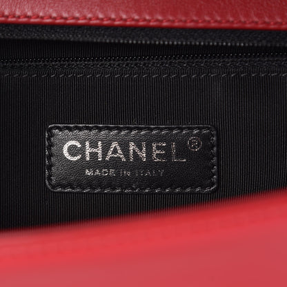 Chanel Patent Calfskin New Medium Plexiglass Boy Flap Red 6 of 9
