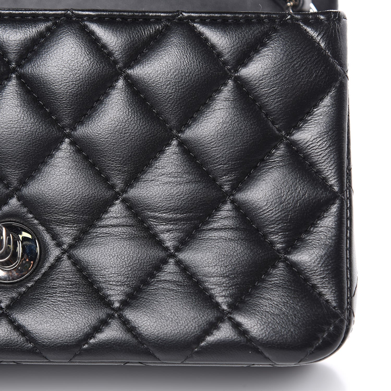 Chanel Lambskin Quilted Mini Rectangular Flap Black 8 of 13
