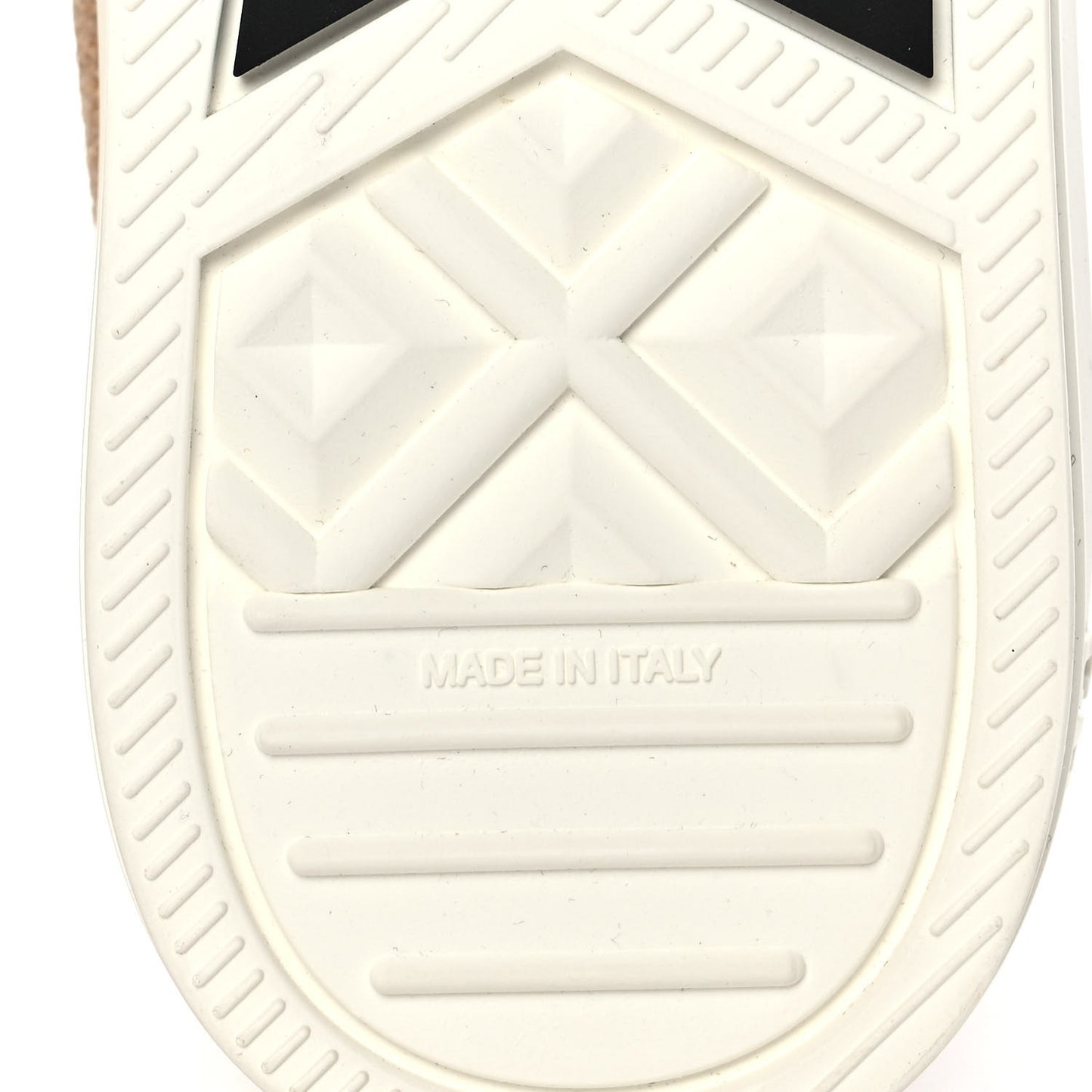 Jute Canvas Embroidered Motif High Top Sneakers 34.5 Beige