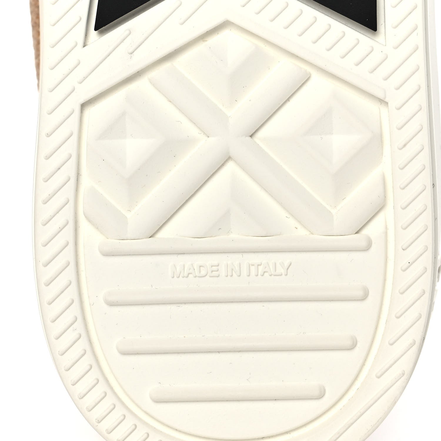 Christian Dior Jute Canvas Embroidered Motif High Top Sneakers 34.5 Beige 6 of 8