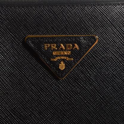 Prada Saffiano Lux Medium Double Zip Tote Nero Black 7 of 10