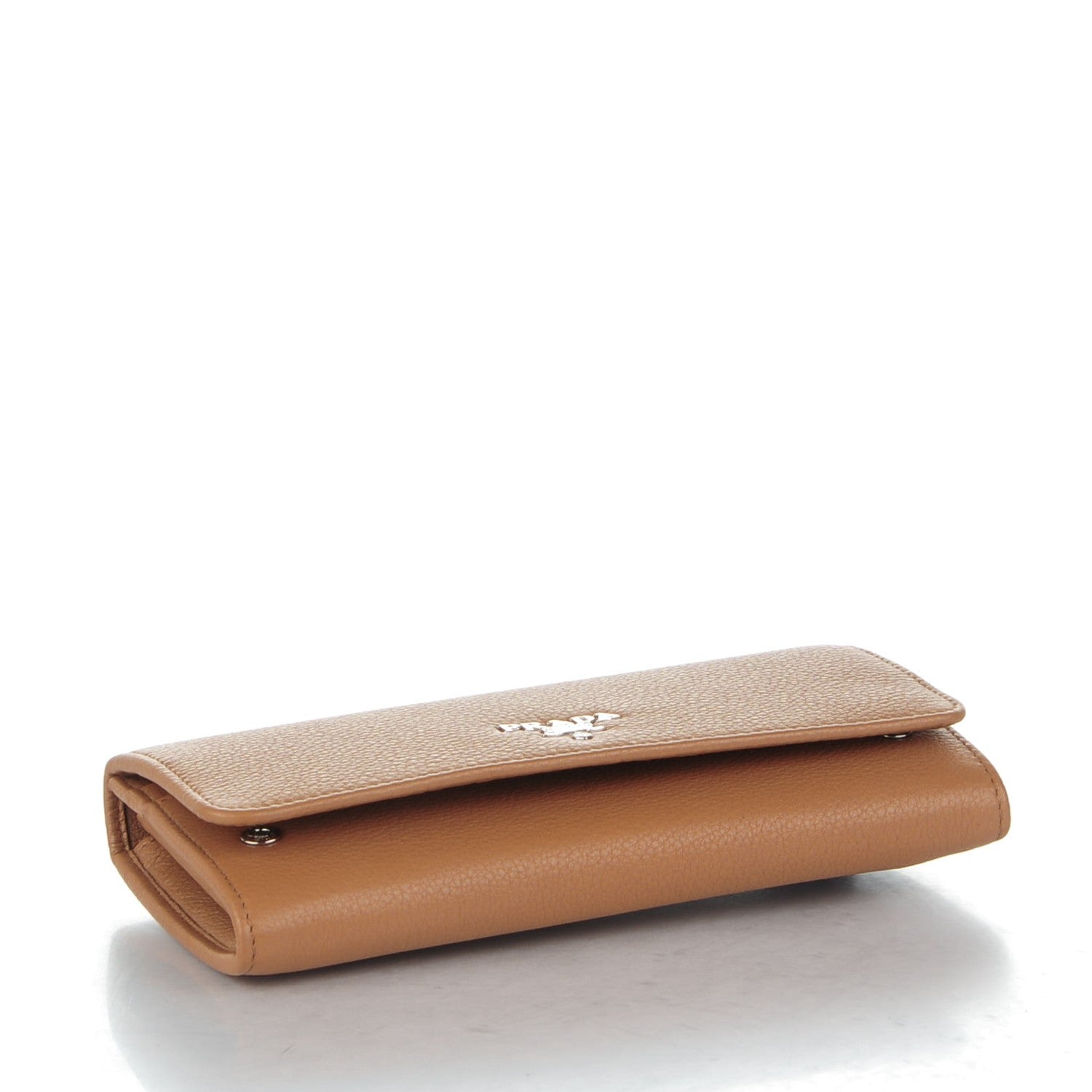 Prada Vitello Phenix Continental Flap Wallet Caramel 4 of 8